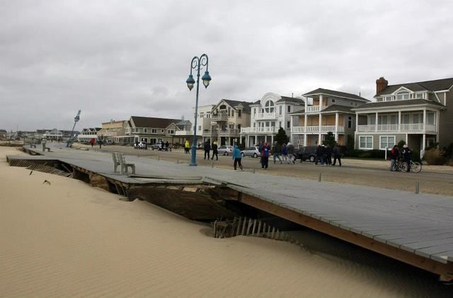 Hurricane Sandy damage in Belmar, N.J. 